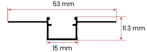 1.5cm ALÇIPAN TRIMLESS LED PROFIL