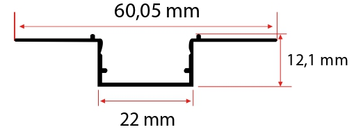 2.2cm ALÇIPAN TRIMLESS LED PROFIL