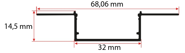 3.2cm ALÇIPAN TRIMLESS LED PROFIL