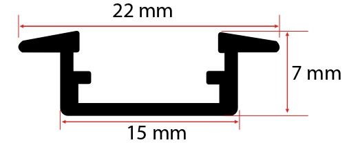 7x22 KANATLI LED PROFIL