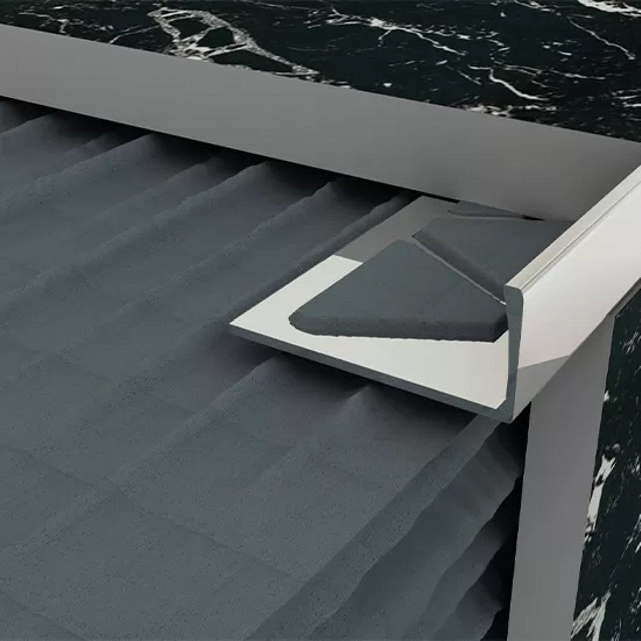 12MM Paslanmaz Dik Bitim Profili - Samet Profil