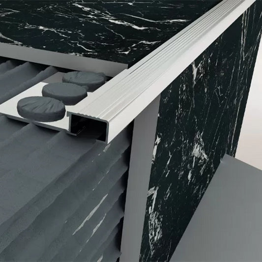 10mm Klasik Merdiven Profili - Samet Profil  Mat Gümüş